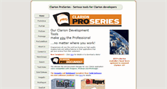 Desktop Screenshot of clarionproseries.com