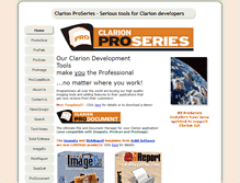 Tablet Screenshot of clarionproseries.com